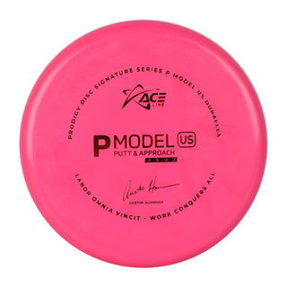 Ace Line Disc Golf P Model US Autin Hanum 2022 Signature Putter 3/5/-1/1 Pink/Gold 174g