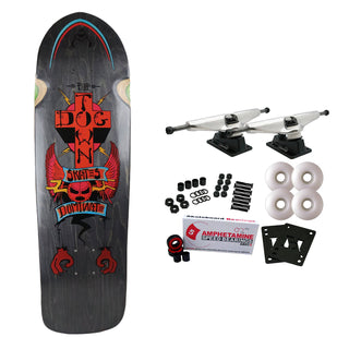 Dogtown Skateboard Complete Dominate Pool Shape Black 9.0" x 31.875"