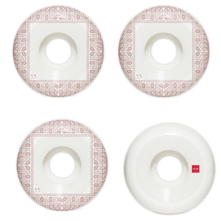 Chocolate Skateboard Wheels 55mm 99A Bandana Conical White/Red