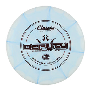 Dynamic Disc Golf Classic Blend Burst Deputy Putter 3/4/-1.5/0 Light Blue/Red 173 grams