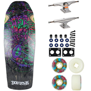 Dogtown Old School Skateboard Web Reissue Black/Wht with Indy Trucks, OJ Wheels