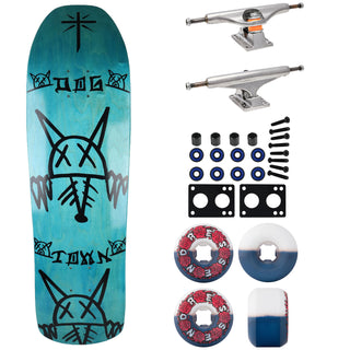 Dogtown Old School Skateboard Rat Face Blue with Indy Trucks, Slime Balls Wheels