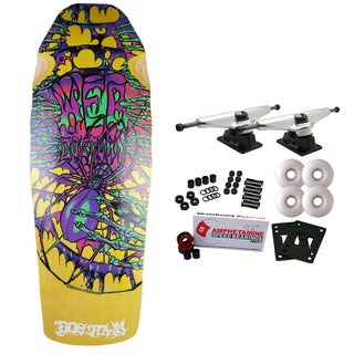 Dogtown Old School Skateboard Complete Web Reissue Yellow/White 10.25" x 30.7"