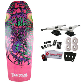 Dogtown Old School Skateboard Complete Web Reissue Pink/White 10.25" x 30.7"