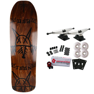 Dogtown Old School Skateboard Complete Rat Face M80 Brown 8.87" x 32.25"
