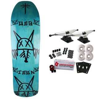 Dogtown Old School Skateboard Complete Rat Face M80 Blue 8.87" x 32.25"