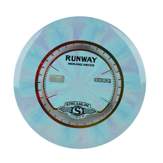 Streamline Disc Golf Cosmic Neutron Runway Midrange 5/4/0/3.5 Grey Blue Purple 174g