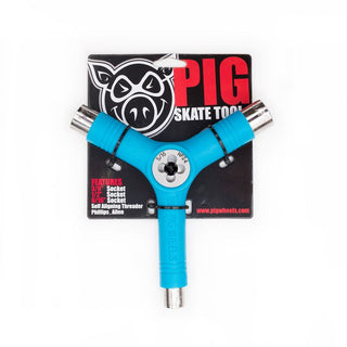 Pig Skate Tool Tri Socket All In One With Threader - Blue