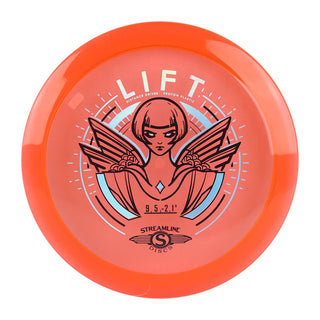 Streamline Disc Golf Proton Lift Distance Driver 9/5/-2/1.5 Clear Orange 167 grams
