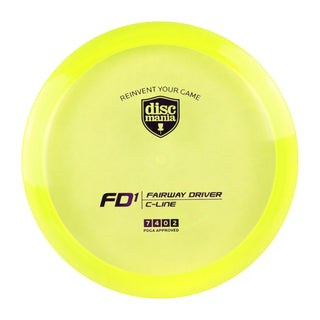 Discmania Disc Golf C-Line FD1 Fairway Driver 7/4/0/2 Yellow/Purple 172 grams
