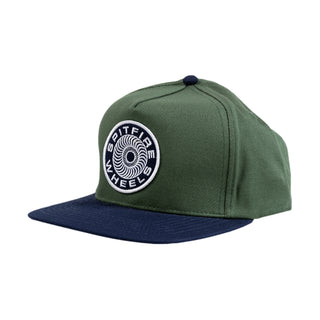 Spitfire Wheels Hat Classic 87 Swirl Patch Snapback Dark Green/Navy