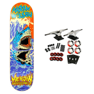 Heroin Skateboard Complete Aaron Wilson Dead Reflections 8.5" x 32"