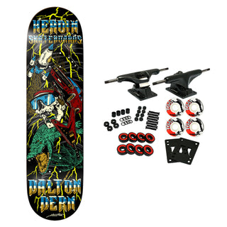 Heroin Skateboard Complete Dern Hurricane 8.5" x 32.25"