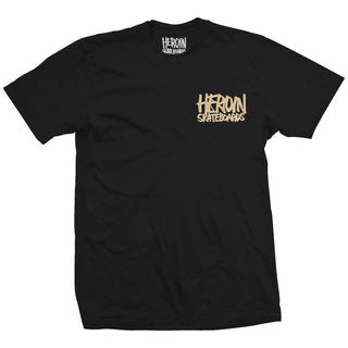 Heroin Skateboards Shirt Killing Yolk Black