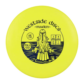 Westside Disc Golf BT Medium Maiden Putter 3/4/0/1 Yellow/Dark Blue 173 grams