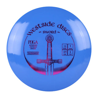 Westside Disc Golf Tournament Sword Distance Driver 12/5/-0.5/2 Blue/Magenta 172 grams