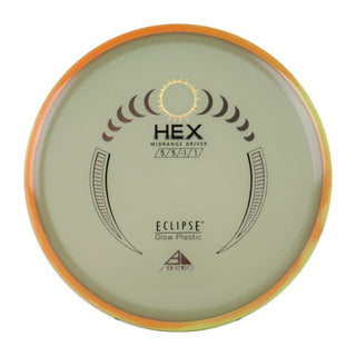Axiom Disc Golf Eclipse Hex Midrange 5/5/-1/1 Glow/Yellow Orange 177 grams