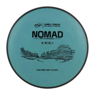 MVP Disc Golf Electron Nomad Soft Putter 2/4/0/1.5 Dark Turquoise 173 grams