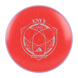 Axiom Disc Golf Fission Envy Putter 3/3/0/2 Red/Lavender 161 grams
