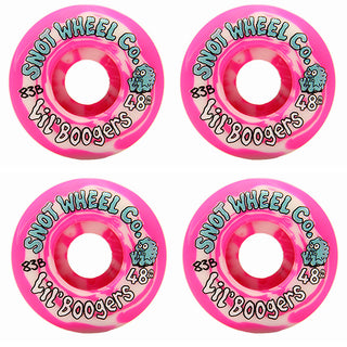 Snot Wheel Co. Skateboard Wheels 48mm Lil Boogers Swirls 83B (104A) Pink