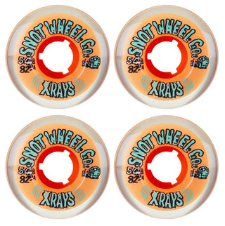Snot Wheel Co. Skateboard Wheels 54mm X Rays 82A Orange/Clear Cruiser