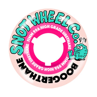 Snot Wheel Co. Skateboard Wheels 51mm Boogerthane Team 99A Natural/Pink