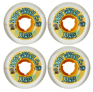 Snot Wheel Co. Skateboard Wheels 57mm X Rays 82A Yellow/Clear Cruiser