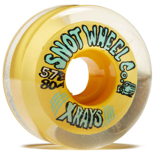 Snot Wheel Co. Skateboard Wheels 57mm X Rays 82A Yellow/Clear Cruiser