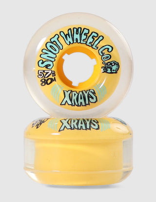 Snot Wheel Co. Skateboard Wheels 57mm X Rays 82A Yellow/Clear Cruiser