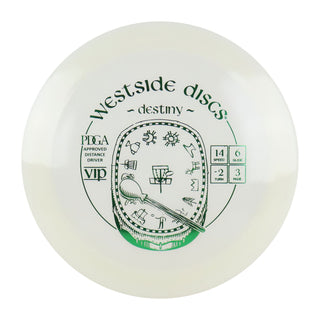 Westside Disc Golf VIP Destiny Distance Driver 14/6/-2/3 White/Green 174 grams