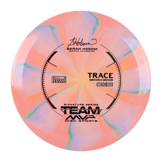 Streamline Disc Golf Cosmic Neutron Trace Sarah Hokom Distance Driver 11/5/-1/2 Creamy Orange with Green 175 grams