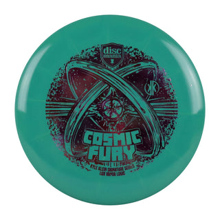 Discmania Disc Golf Cosmic Fury Kyle Klein Lux Vapor Logic Putter 3/3/0/1 Dark Green/Rose 175 grams