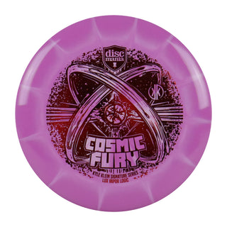 Discmania Disc Golf Cosmic Fury Kyle Klein Lux Vapor Logic Putter 3/3/0/1 Purple/Red 176 grams