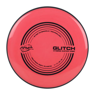 MVP Disc Golf Neutron Glitch Soft Putter Hybrid Catch Red 152 grams