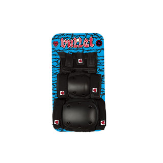 Bullet Three Pack Knee Elbow Wrist Pads Black Adult Size