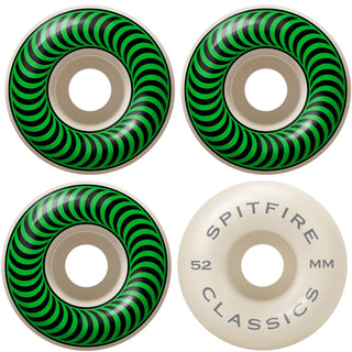 Spitfire Skateboard Wheels 52mm Classics with Bronson Pro G3 Bearings