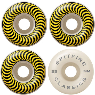 Spitfire Skateboard Wheels 55mm Classics with Bronson Pro G3 Bearings