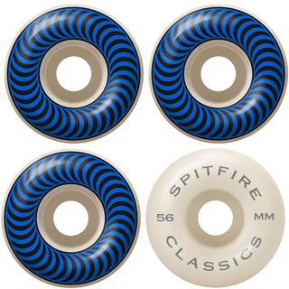 Spitfire Skateboard Wheels 56mm Classics with Bronson Pro G3 Bearings