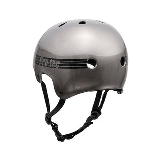 Pro Tec Old School Metallic Gun Metal Certified Size M