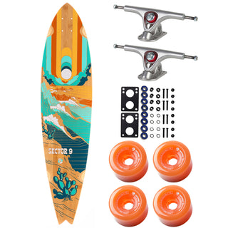 Sector 9 Longboard Bamboo Offshore Baja 9.35" x 39.5" Paris / Arbor Package
