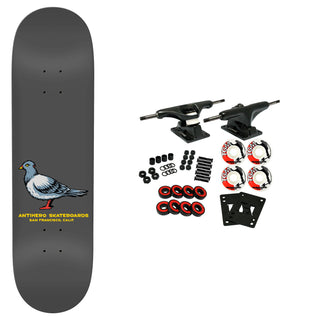 Anti Hero Skateboard Complete Team Pigeon Grey 8.25" x 31.5"
