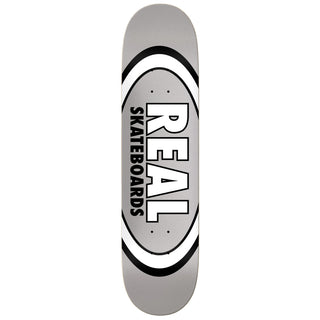 Real Skateboard Deck Classic Oval True Mid Grey 7.75" x 29.5"