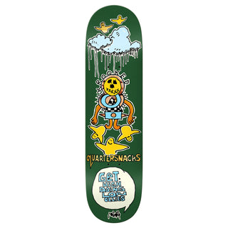 Krooked Skateboard Deck Quarter Snacks Get High Olive 8.25" x 31.5"