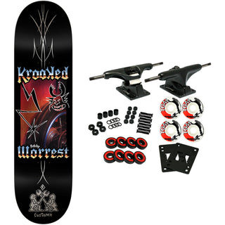 Krooked Skateboard Complete Worrest Chrome Zone Twin Tail 8.3" x 31.9"