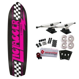 Krooked Skateboard Complete Zig Zagger Black/Pink 8.62" x 32.18"