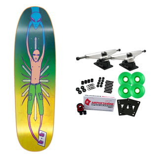 New Deal Skateboard Complete Vallely Alien HT Yellow 9.18" x 32"