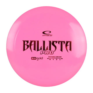 Latitude 64 Disc Golf BioGold Ballista Pro Distance Driver 14/4/0/3 Pink/Red 171 grams