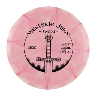 Westside Discs Disc Golf Origio Burst Sword Distance Driver 12/5/-0.5/2 Light Red/Black 175 grams