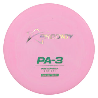 Prodigy Disc Golf 300 Soft Glow PA-3 Putter 3/3/0/1 Pink/Holo Prisms/Green Shimmer 174 grams