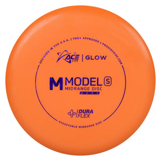 Ace Line Disc Golf DuraFlex Glow M Model S Midrange 6/4/-1/3 Orange/Navy Shatter 180 grams